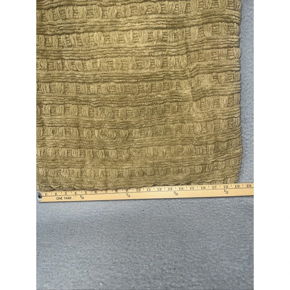 Lot of 2 Pottery Barn Pillow Covers Size 20x20 Ochre Fuzzy Basketweave Chenille